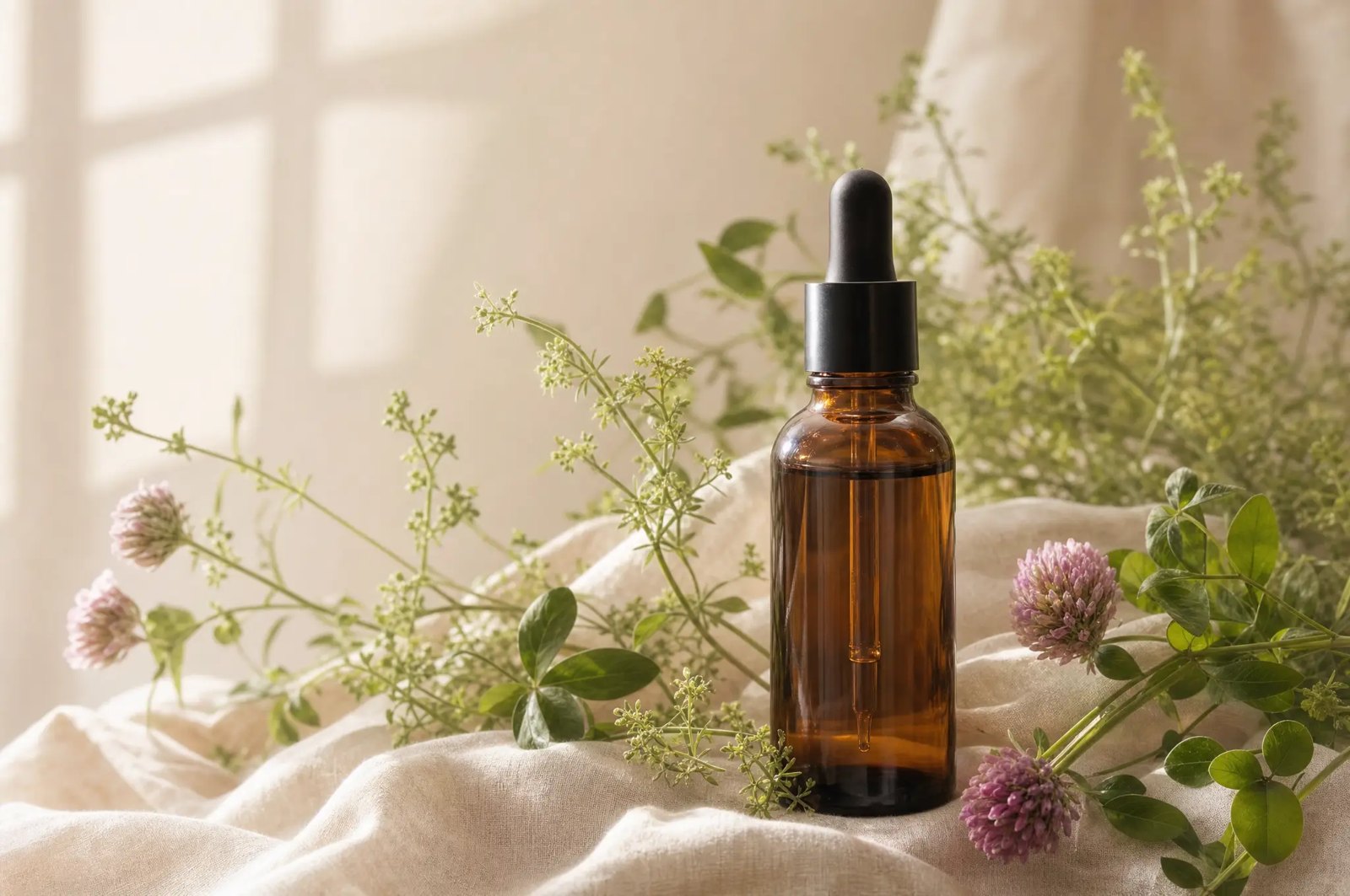 Maison Lys drops with cleavers, red clover and botanicals